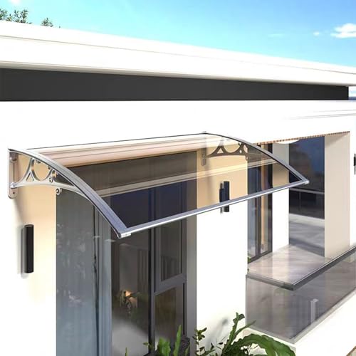 Auvent de porte en polycarbonate imperméable 60x250 cm - 2
