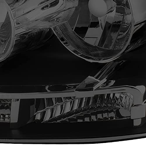 AKKON - For 07-13 Chevy Avalanche Black Smoked lens Headlights + Red Smoked Lens Tail lights Combo