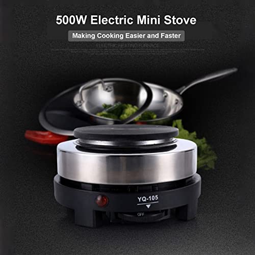 Mini Stove,Portable 500W Electric Mini Stove Hot Plate Multifunction Home Heater (US Plug 110V), suitable for the soup and the porridge,hot pot - Image 3