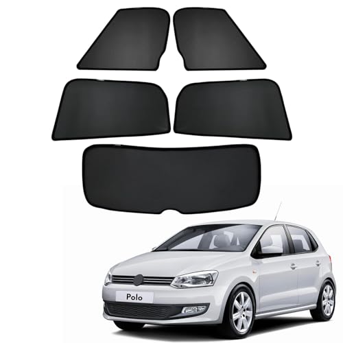 Image of Volkswagen Polo Magnetic Sun Shades /Curtains - Set of 5pcs Suitable for Polo 2010 Onwards