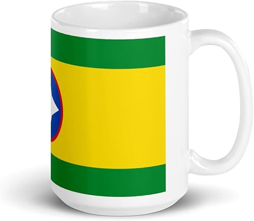 Bandera de Bucaramanga Santander - Taza de café de cerámica blanca