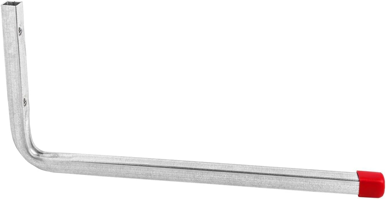 Gedotec Wandhalterung Wandhaken zum Schrauben Stahl verzinkt | LINE | 10 Stk Gerätehaken Länge: 350 x 165 mm inkl. Befestigungsmaterial | Allzweckhaken aus Metall | Wandhalterung Garage | Gerätehaken