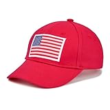 Durio American Flag Toddler Baseball Cap - Independence Day Kids Cap - USA Trucker Hat - 50 Stars Red and White Stripes - Age 2-4