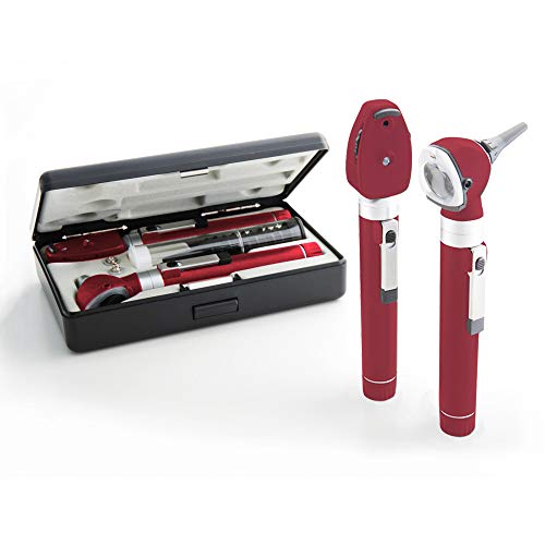ADC Otoscope/Ophthalmoscope Diagnostic Set, Pocket Size, LED Lamp, 2.5V, Hard Case, Diagnostix 5110NL