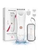Heyfeel Women's Electric Hair Trimmer, IPX7 Waterproof Bikini Trimmer with LED Light, USB Rechargeable Razor for Pubic & Body Hair, Wet/Dry Use