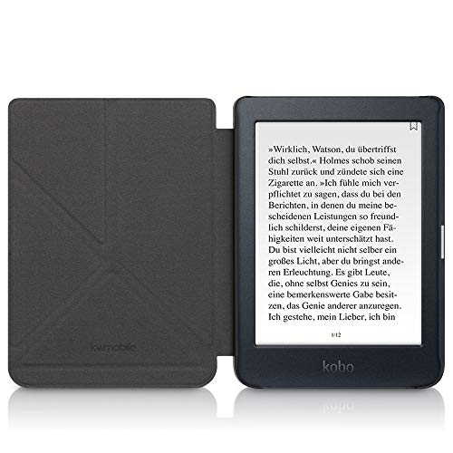 kwmobile hoes compatibel met Kobo Nia - Hoesje voor ereader in blauw/wit/beige - Image 5