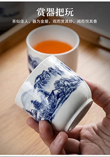 Image of Chinese Tea Set Gifts,Porcelain Teapots With 6 Teacups,Kungfu Tea Service (landscape)