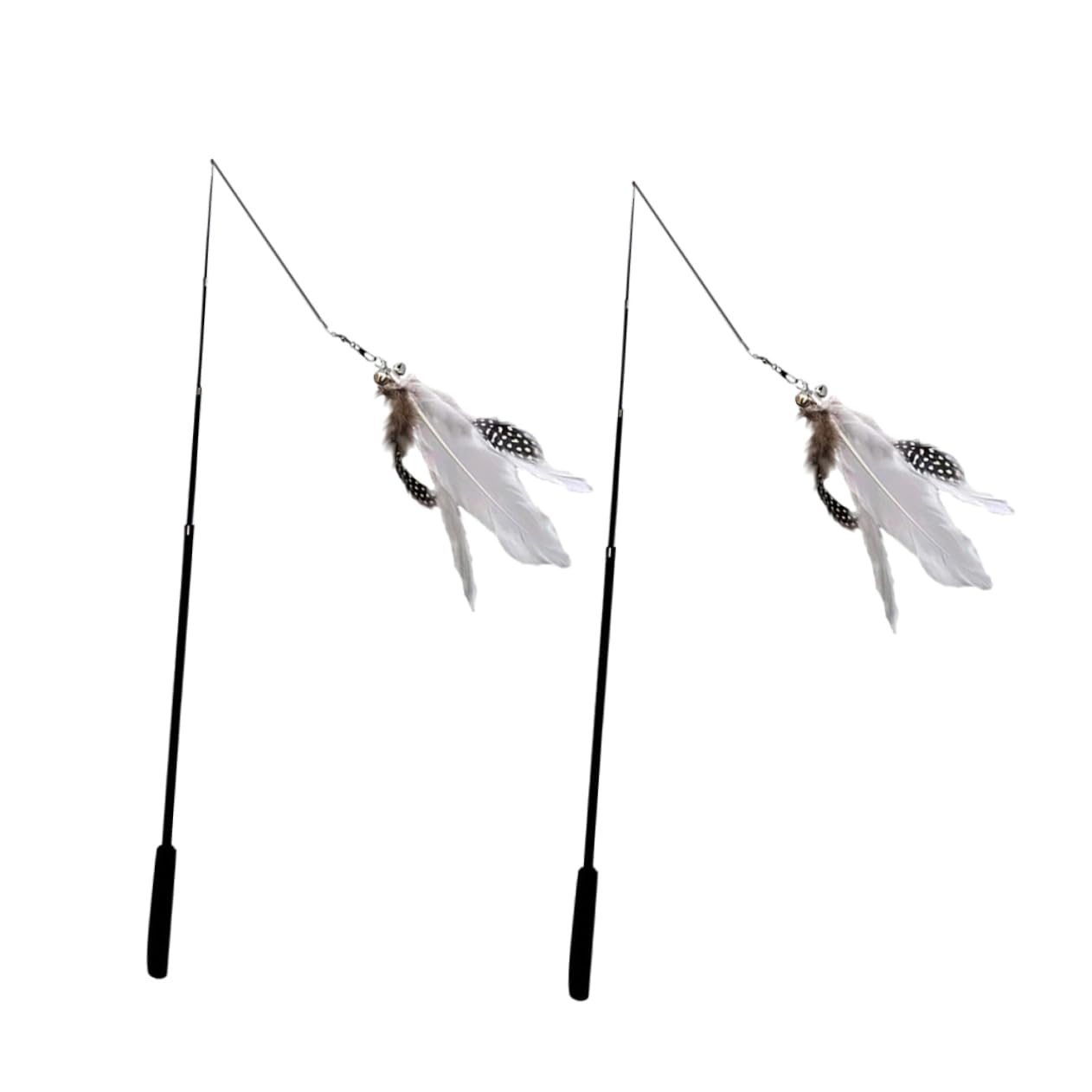 FRCOLOR Lot De 4 Jouets Interactifs pour Chats Dintérieur Style Unique avec Canne À Pêche 2 Pièces X 4