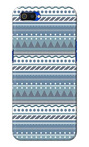 Image of Printed Hard Back Cover Case for Realme C2 | Oppo A1K Back Cover (Seamless Geometric Tribal Pattern) -1803