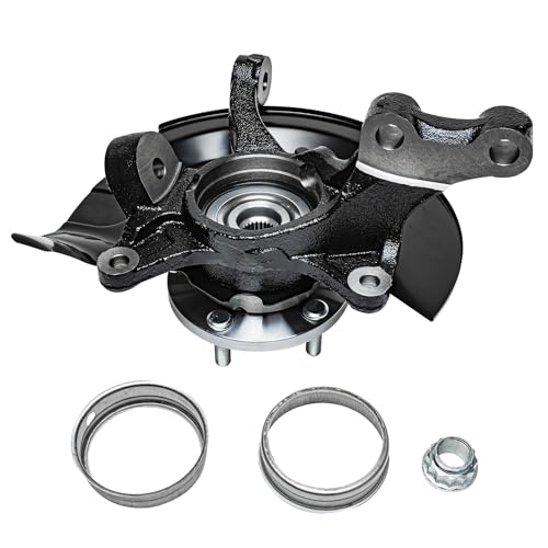 Image of Detroit Axle - Front Pair Steering Knuckles for 2004 2005 2006 Toyota Camry [USA Built], Steering Knuckles & Wheel Bearing Hubs Replacement