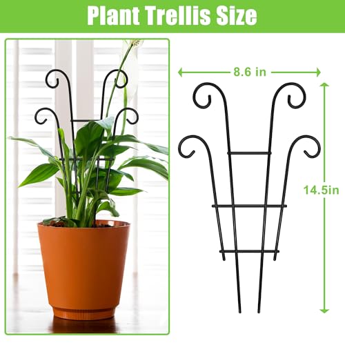 Image of Coomin 14.5in Small Plant Trellis for Climbing Plants Indoor, 2P