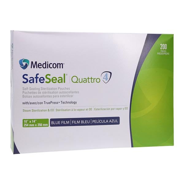 Medicom 88035-4 Safe Seal Sterilization Pouches, 10