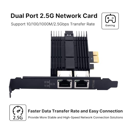 Tarjeta NIC PCIe de doble puerto 2.5G Intel I226 de 2500 Mbps para Linux y Windows 3