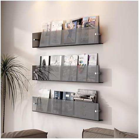 Amazon.com: UYCVT 3Pack Hanging Bookshelf Literature Storage Rack ...