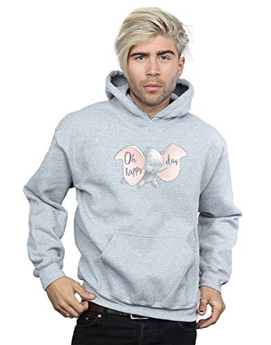 Image of Disney Men's Dumbo Happy Day Hoodie Sport Grey XXX-Large