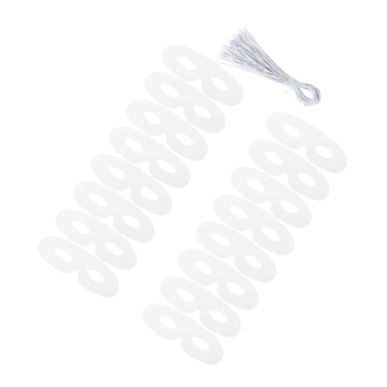 Unomor 20Pcs White Blank Paper Masks for Craft Unpainted Masquerade Masks for Halloween Cosplay and Party Decorations for Creative Mask Making and Art Projects