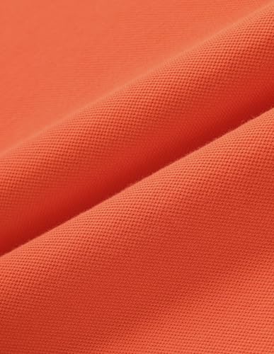 Image of U.S. POLO ASSN. Men's Orange Solid Polo Collar Collared Neck Short Sleeve Casual Cotton Slim Fit Polo Shirt