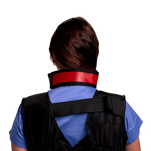 Image of Thyroid Shield /Collar with PVC Easy Clean Color Red .50mm PB Light Weight Radiation Protection
