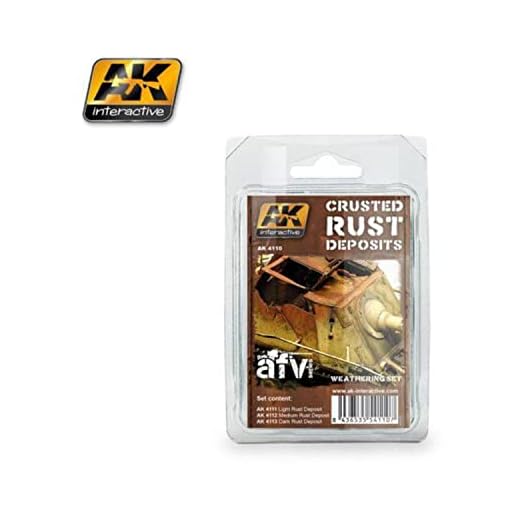 AK Interactive Crusted Rust Deposits Weathering Enamel Set