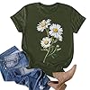 Women's t-Shirts Sunflower Shirts Vintage Flower Graphic Tees Shirts Inspirational Tees Casual Shirt Tops Womans Tops (XXL) #3
