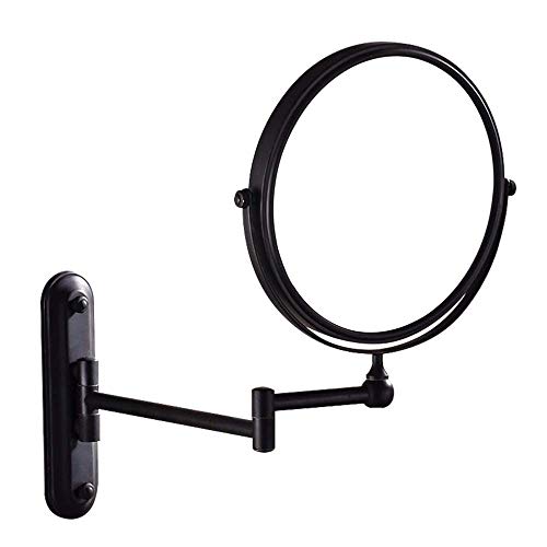 Miroir mural extensible double face noir pour simplifier votre rasage matinal - 2