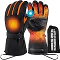 Heated Gloves Winter Electric Warmers for Upgraded Touchscreen with Men and Women Waterproof Gloves Motorcycle Gloves Automatic Thermostat Suitable for Outdoor Activities