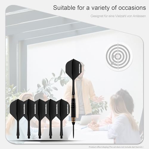 WayArrival Integrated Dart Flights and Shafts - 6 Pack PP Material 2BA Molded Flights with Stems, Durable & Lightweight Design for Enhanced Performance