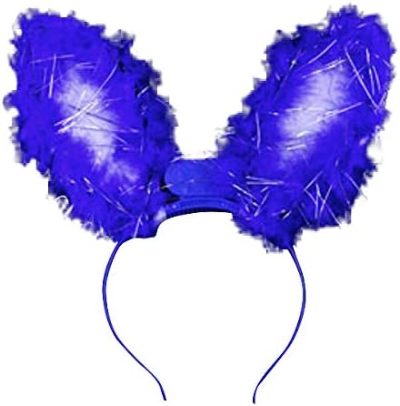 3 Pack Blue Flashing Light Up LED Bunny Rabbit Ears Headband Easter Costume