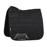 Reliure sans friction LeMieux Crystal Suede Tapis de selle de dressage Noir Taille S/M