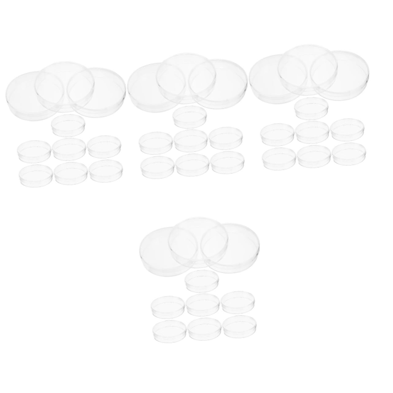 Gatuida 40pezzi Piastra Di Coltura Trasparente Con Coperchio Per Esperimenti Scientifici e Analisi Laboratorio Materiale Plastico Resistente e Pratico