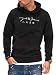 Produktbild JACK & JONES Herren Hoodie Kapuzenpullover mit Print Sweatshirt Hoody Pullover (M, Black/Cloud Dancer)
