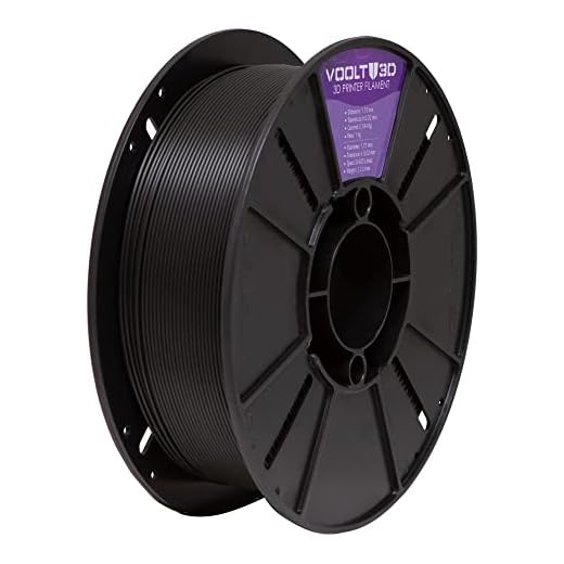 Filamento ABS Preto 1kg - 1.75Mm Voolt 3D Para Impressora 3D