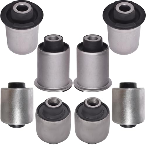 AUTOACER Rear Suspension Bushing Kit 8 Piece - Control Arm & Trailing Arm Bushings (Left & Right) for Pathfinder R51M 2.5 dCi, Pathfinder R51M 3.0 dCi, Pathfinder R51M 4.0 2005-2014