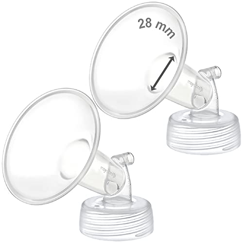 Image of Maymom Wide Neck Pump Part Compatible with Spectra S1/S2 Pumps; Incl Wide Mouth Flange; Not Original Spectra Flange; Replaces Spectra Shield (28 mm Two Flanges)