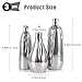 Glossy Silver Ceramic Vase Set of 3, Ceramic Vase Set for Decorative, Glossy Silver Single Stem Vases for Centerpieces Nightstand Kitchen, Boho Farmhouse Home Decoration