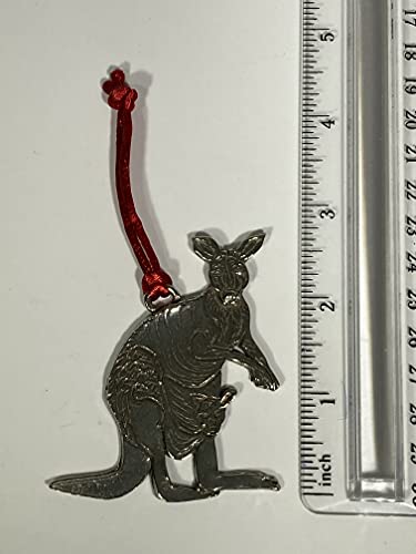 Kangaroo & Joey Christmas Ornament. Fine Pewter, Made In Usa. #TOP3