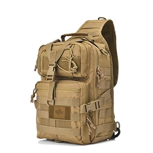 Coolton Tactical Sling Bag, Shoulder Army Molle Daypack, Hiking Hunting Trekking Fishing Tackle Bag