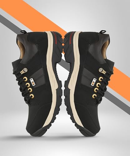 Image of Shoe Island Solid Black Premium Leatherette Ankle Length Casual Boots for Men