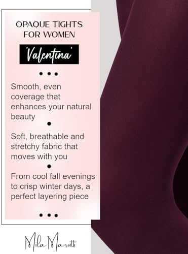 Mila Marutti Opaque Tights for Women | Soft Stockings Pantyhoseier | - Made in EU3