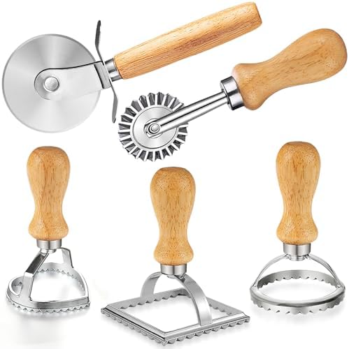 thumbnail: Gracelaza Ravioli Maker Set - 5 Maten Deegpersen Voor Dumplings & Taart | Voedselveilig PP Materiaal