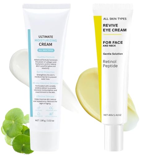 Youthful Formula Ultimate Moisturizing Cream + Revive Eye Cream Ultimate Moisturizing Cream & Retinol Anti Aging Eye Cream Korean Moisturizer Reduces Fine Lines Dark Circles & Puffiness (100g + 40g)