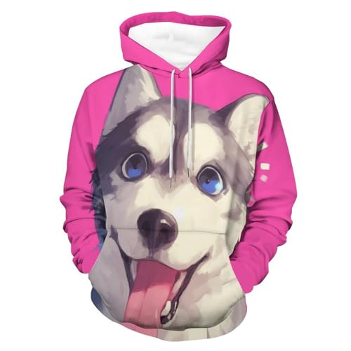 Pullover Husky mignon contre le froid, sweat à capuche unisexe confortable en taille S