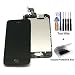 cellphoneage® for iPhone 5S Black Full Set with Spare Parts LCD Screen Replacement Digitizer with Home Button, Bracket, Flex, Sensor, Front Camera, Frame Housing Assembly Display Touch Panel + Free Repair Tool Kits