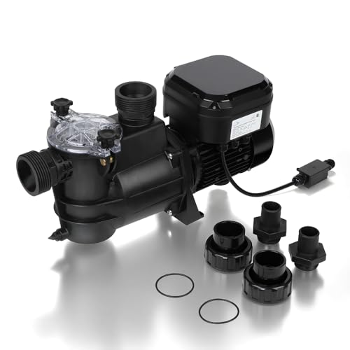 BlueBay 1.4HP Inground & Above Ground Swimming Pools Pump Variable Speed 230V/60HZ with Color LED Screen Air Cooled Motor Energy Star Certified