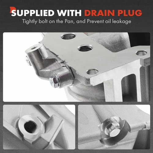 Image of A-Premium Engine Oil Pan Sump with Gasket Compatible with - 1999-2006- Chevrolet Silverado Express 1500 2500 3500 Tahoe Suburban, GMC Sierra Savana Yukon, LS Engine 4.8L 5.3L 6.0L