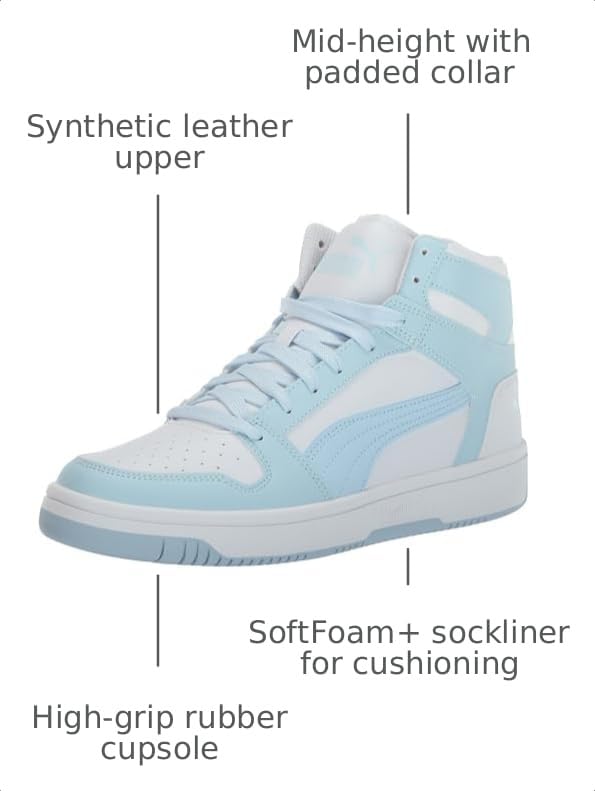 Image of Puma Womens Rebound Layup Luster Mid Shoes