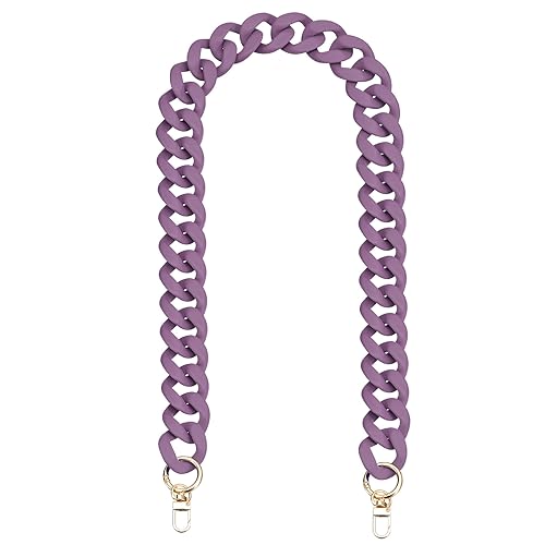 Uxcell Acrylic Purse Chain Strap, 33.5" Flat Handbag Replacement Strap Acrylic Flat Extender Chain for Purse Handbags Purple
