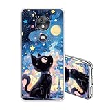 JEZSTHAI Compatibile con Motorola Moto G7 Play Cover Trasparente in Silicone Sottile Custodia Antiurto Antigraffio Morbida TPU Bumper Protettiva Case,Gatto Carino Motivo