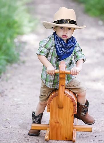 JOYEBUY Kids Western Cowboy Hat Felt Cowgirl Fedora Hat with Buckle Belt for Boys Girls 5