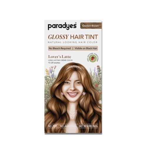 Image of Paradyes Lover's Latte No Bleach Hair Tint | Glossy Hair Color | Visible on Virgin Black Hair | Natural-Looking, Glossy Finish | PPD-Free